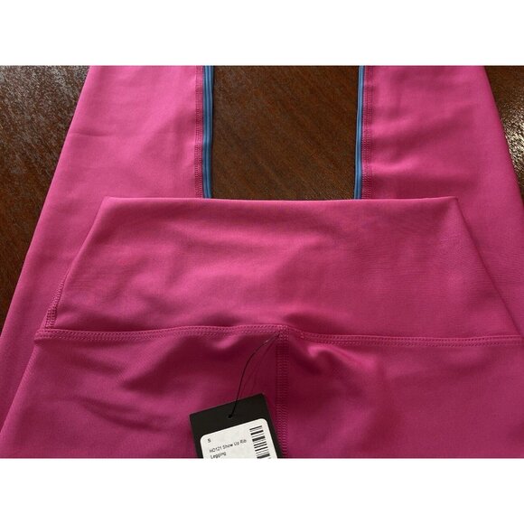 NWT Peloton Show Up Rib Leggings Womens Size Small Pink & Blue $98 - Picture 9 of 9